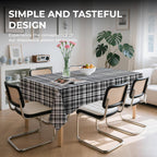 10 Pack Premium Disposable Plastic Tablecloth 54" X 108" Rectangle Table Cover for Birthdays Weddings Christmas Anniversary Buffet Table (Checkered- Black)
