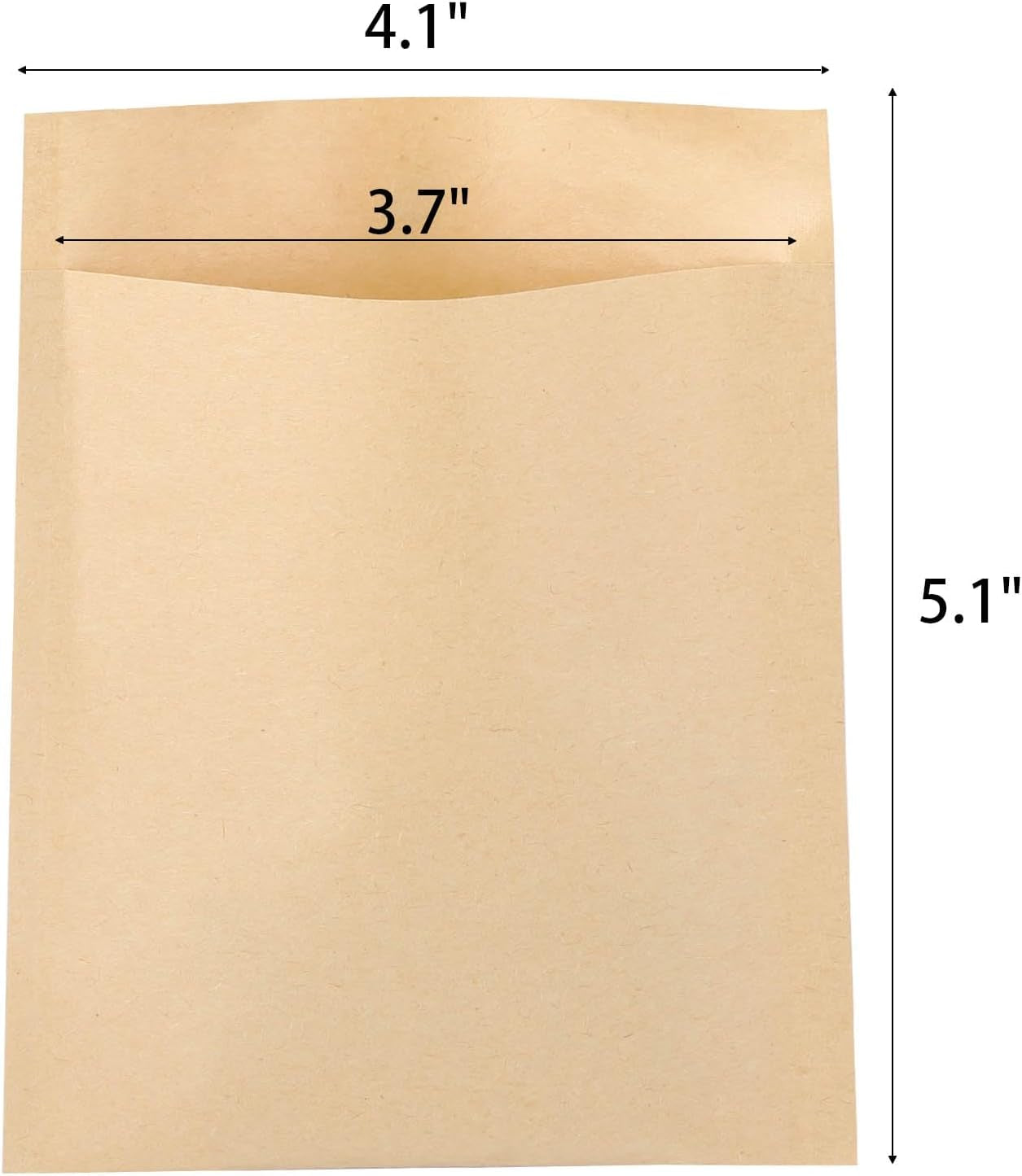 200 Pcs Kraft Paper Treat Bags Brown Flat Favor Bag for Cookie Popcorn Snacks Party Small Gift Bag (4 X5 Inch)