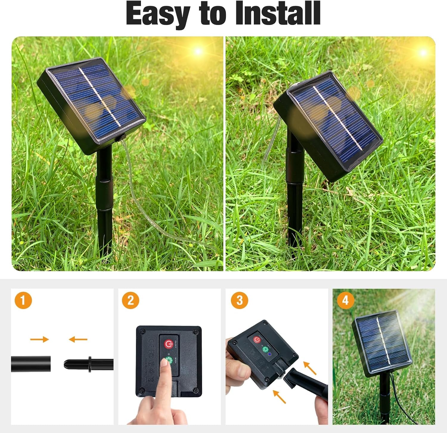 1 Pack Solar Christmas Lights Outdoor, 45Ft 120LED Solar String Lights outside Waterproof, 8 Modes Twinkle Tree Light Solar Powered for Xmas Garden Patio Yard Party Wedding Decor, Warm White