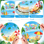 100 Pack Christmas Paper Plates 9" & 7" Snowman Winter Gingham Disposable Dessert Plates for Holiday Xmas Party Supplies(Round,Light Blue)