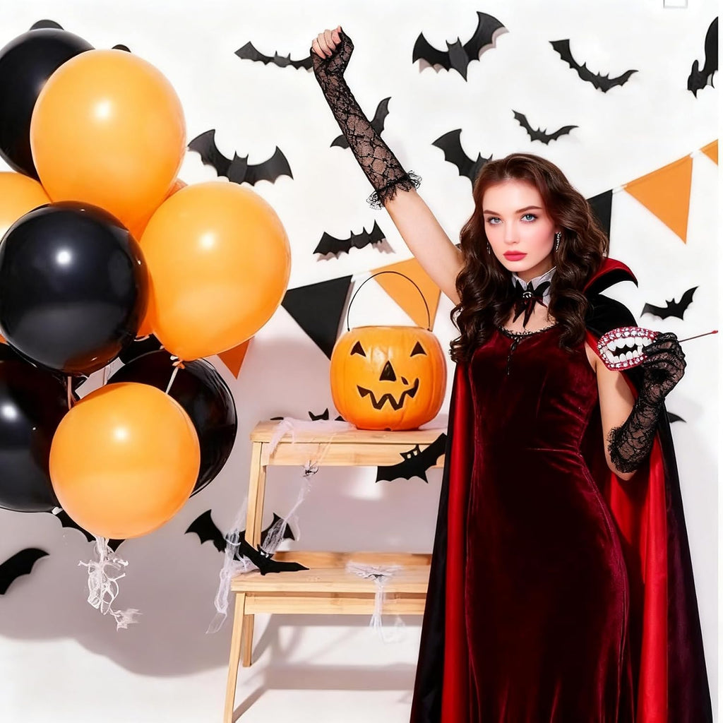 100PCS Halloween Balloons Garland Arch -  Halloween Birthday Party Decorations Indoor Matte Orange Black Purple Green White Latex Balloons Globos Para Fiestas Ballon Decoration Supplies 12 Inch