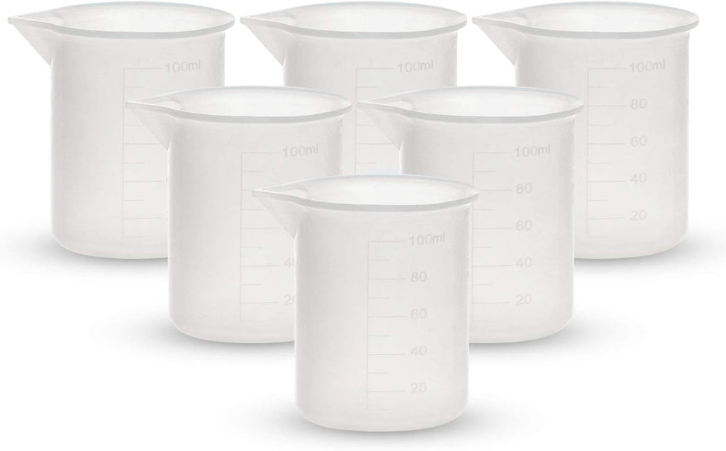 100Ml Silicone Measuring Cups for Resin Mixing, 6PCS Mixing Cups for Epoxy Resin, Jewelry Casting Molds, Acrylic Paint, Reusable Non-Stick Pouring Tools