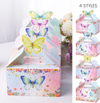 12PCS Butterfly Party Favor Boxes, Goodie Gable Treat Box Paper Candy Containers for Birthday Baby Shower Wedding Party