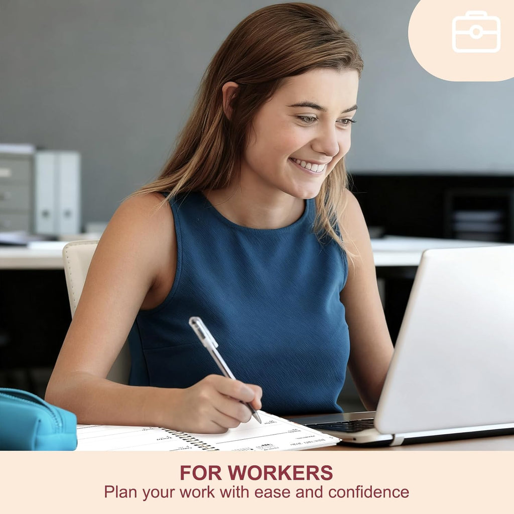 2026 Planner, Weekly and Monthly Calendar Planner Organizer, January-December, Academic Planning Agenda Book, Office School Home Suppiles for Women & Men, 6.3" × 8.5"