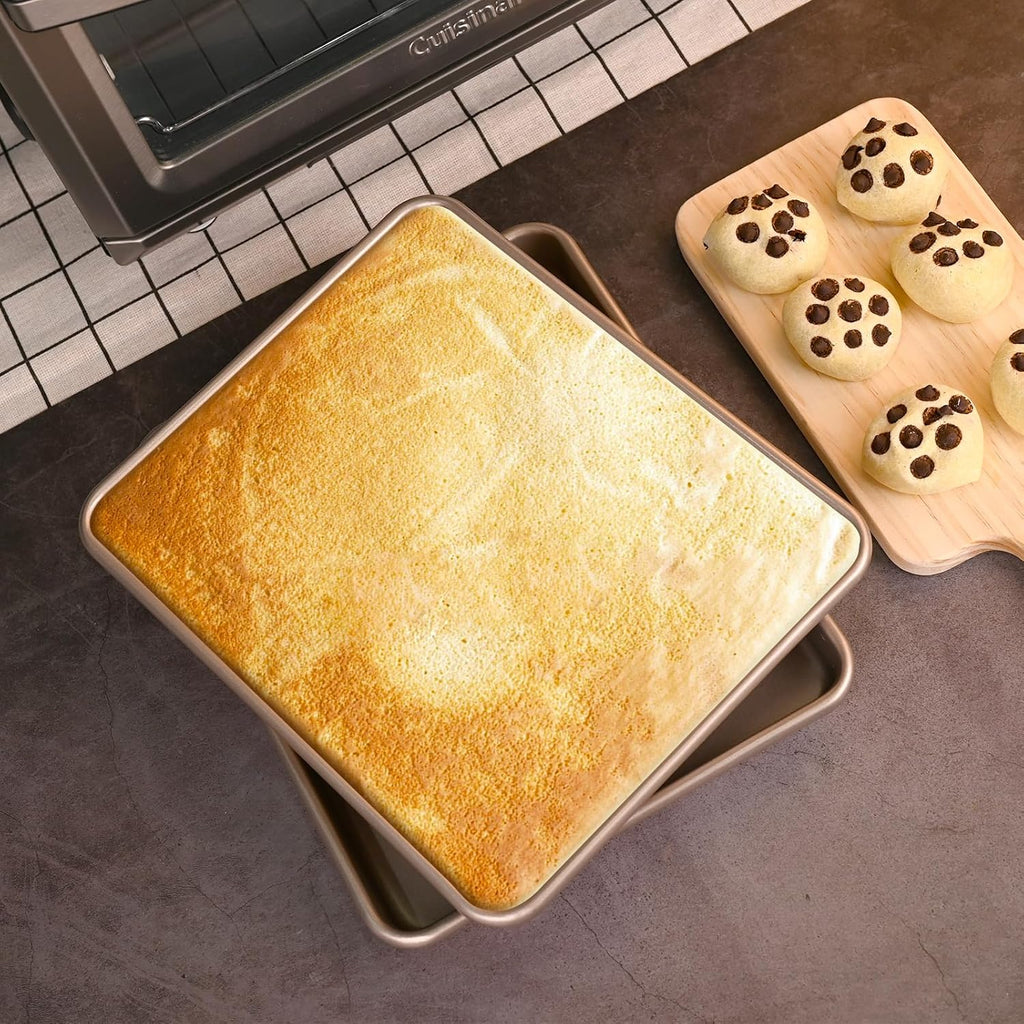 11 Inch Air Fryer Toaster Oven Tray, Set of 2 Nonstick Heavy Carbon Steel Toaster Cookie Sheets Baking Pan