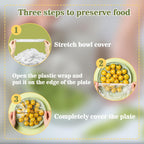 100PCS Bowl Covers Reusable - Thickend&Sturdy Plastic Bowl Cover Elastic Food Covers Stretch Reusable Disposable Food Storage Fresh Keeping Bags Outdoor to Keep Dust Away Outdoor Party Supplies