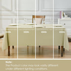 1 Pack 52 * 70Inch Rectangle Tablecloth Linen Textured, Waterproof and Stain Resistant Table Cloth Dining Table Cover for Kitchen Dinning Party Banquet Rectangular Tabletop Decoration(Beige)