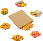200 Pack Kraft Paper Sandwich & Cookie Bags, Greaseproof Pastry Bags for Snack, Treats, Bread, Baked Goods, Fries, Muffins (5.7X7 Inch)