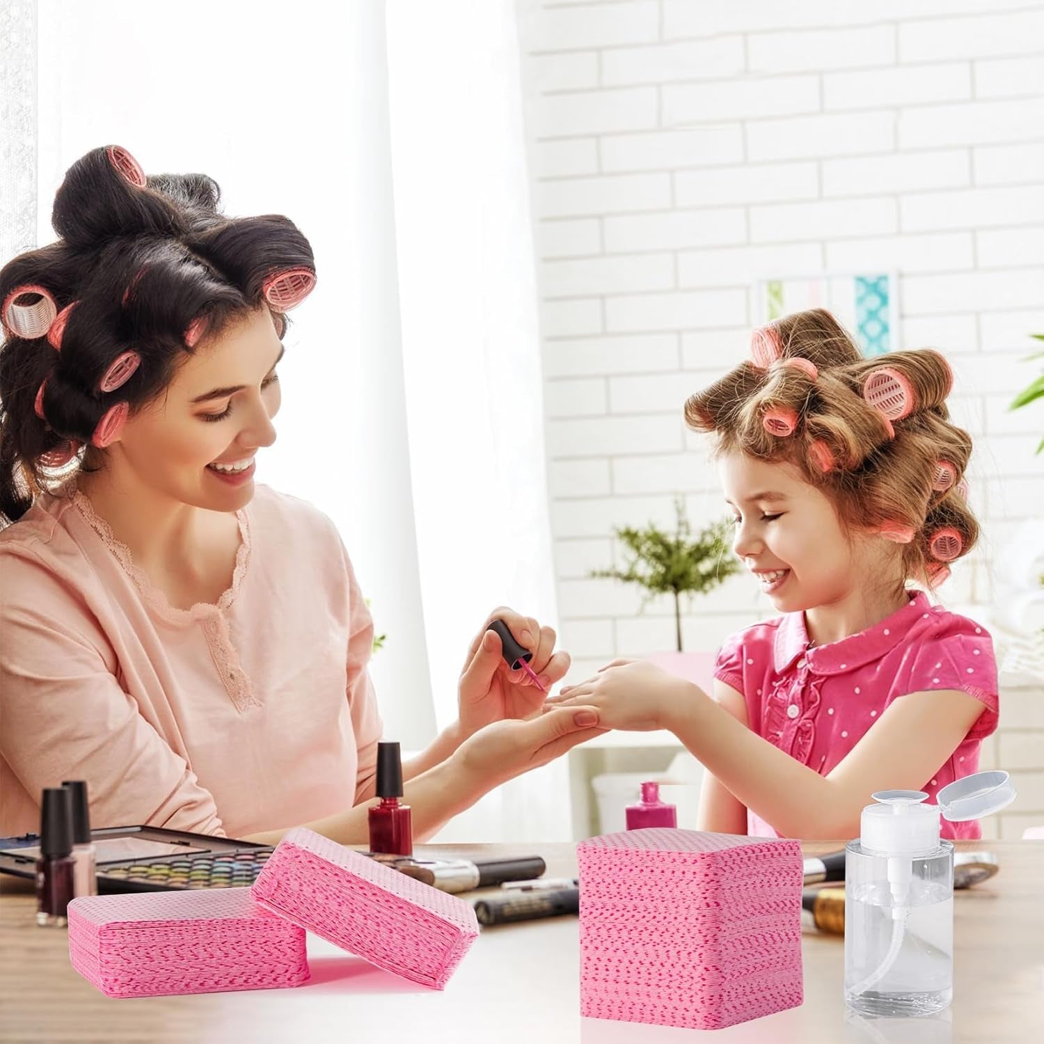 1500 Lint Free Nail Wipes - Pink Acetone Nail Polish Remover Wipes Lint Free Nail Wipes Pads Gel Nails No Lint Nail Glue Wipes Eyelash Extensions Toallitas Para Uñas Sin Pelusa Nail Supplies