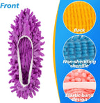 10 Mop Slippers for Floor Cleaning - Size 8 Mop Socks Women Mopping Cleaning Socks Feet Foot Mopping Slippers Dusting Slippers Dust Mopping Shoes Washable Microfiber Moppers Slippers (5 Pairs)
