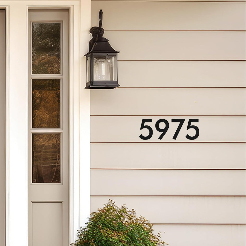 3 Inches Stainless Steel Floating Door Numbers and Metal Letters – Modern Brush Black Metal House and Mailbox Numbers, Sleek House Address Plaques for Home, Apartment, and Garden Decor(Brush) (2）