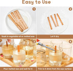 100 Wood Wicks for Candles Making - Smokeless Wooden Candle Wicks Crackling Candle Wax Wood Wick Mechas Para Velas De Cera Candle Making Wicks for Paraffin Candle Soy Wax Candlemaking(50 Sets)