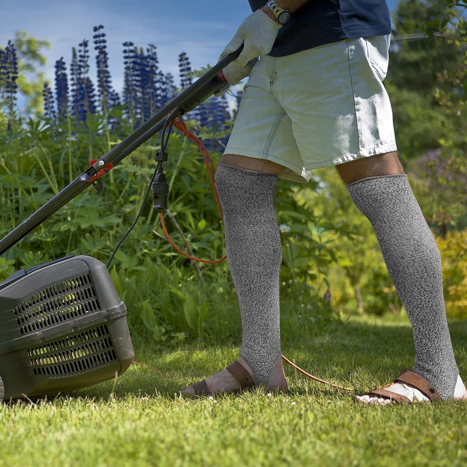 2 Pack Cut Resistant Leg Sleeves Protective Legs Safety Men Women Welding, Mowing, Construction