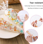 200 Pack Cone Shaped Treat Bags, 6.3X11.8 Inch Medium Transparent Cone Cello Sweet Popcorn Bags with 200 Pieces Ties for Wedding Birthday Party Favor