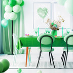 2 Pieces Red & Green Foil Tablecloth 54 * 72Inch Plastic Birthday Party Table Cloths Disposable Waterproof Table Cover for Christmas Wedding Graduation Party Supplies