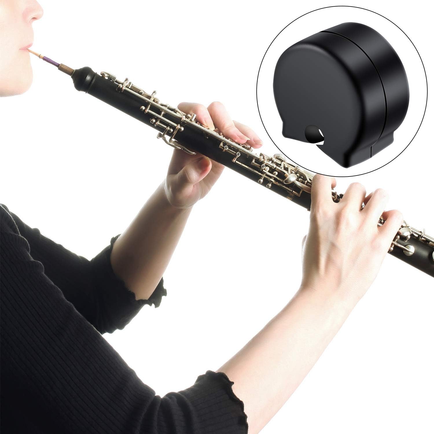 12 Pack Rubber Clarinet Thumb Rest Cushion Protector Fit for Most Clarinet, Black