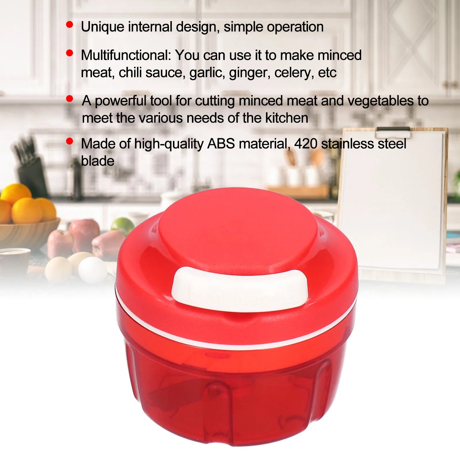 Manual Drawstring Vegetable Chopper Cutter Multifunctional Kitchen Tool