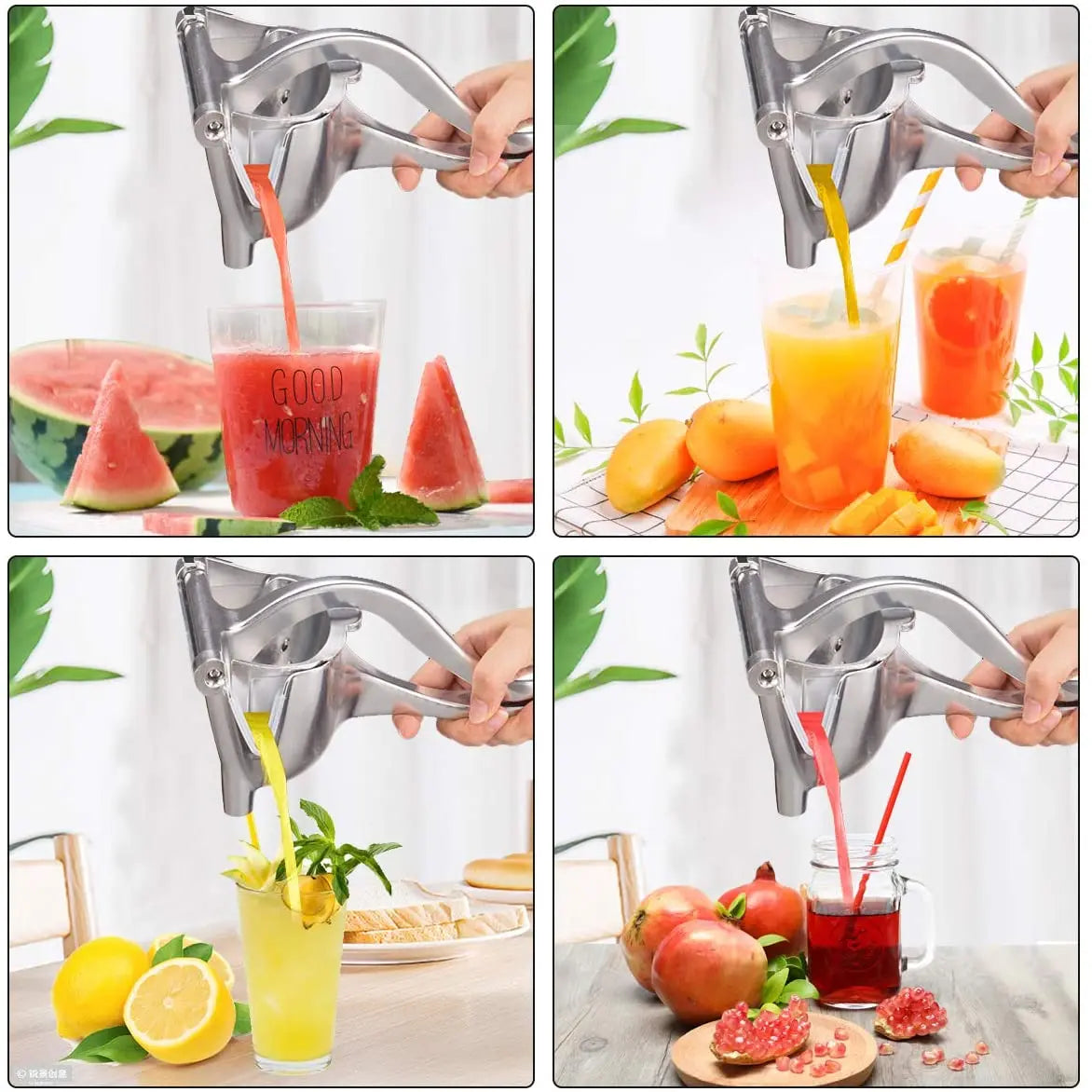 Aluminum Manual Juice Squeezer for Pomegranate Orange Lemon