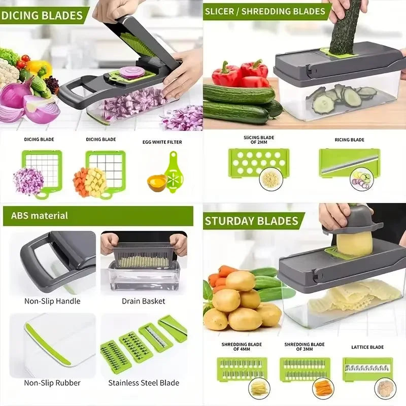 5-in-1 Vegetable Cutter & Food Chopper Multifunctional Kitchen Tool