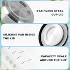 12 Oz Glass Bottles with Lids, 4 Pack Glass Juice Bottles, Reusable Water Bottle for Juicing, Stainless Steel Lids Juicer Bottles, Leakproof, BPA Free