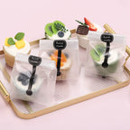 (400Pcs) 200 Pack Translucent Cellophane Bags for Bakery Party Supplies (9X3.4 Inch) - Clear Plastic Cookie Candy Wrapping Bags with 200 Handmade Stickers, Ideal for Chocolate Cake Snack Packaging