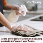 100Pcs(50Paris) Plastic Gloves Disposable - Plastic Food Safe Handling Food Prep Service Gloves Clear Food Handler Cooking Serving Kitchen Restaurant Hair Dye Individual Packaged