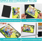 12 Pack Magnetic Picture Frame, Magnetic Frame with Black Border, Magnetic Photo Frames for Refrigerator 4X6” Reusable, Refrigerator Magnets for Pictures Perfect Display Frame