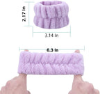 10 Pack Wrist Towels for Washing Face to Prevent the Water Drop down from Arm,Microfiber Face Washing Wristbands（Pink,Blue,Gray,Purple,White