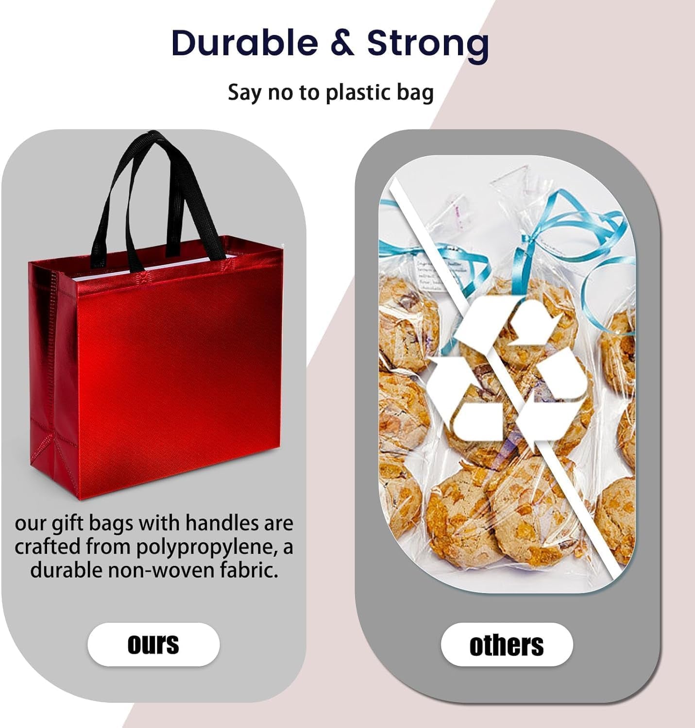 12PCS Reusable Gift Bags, 12.6"X5"X11" Large Party Favor Bags with Handles, Blue Green Purple Red Teal Rose for Christmas Birthday Wedding