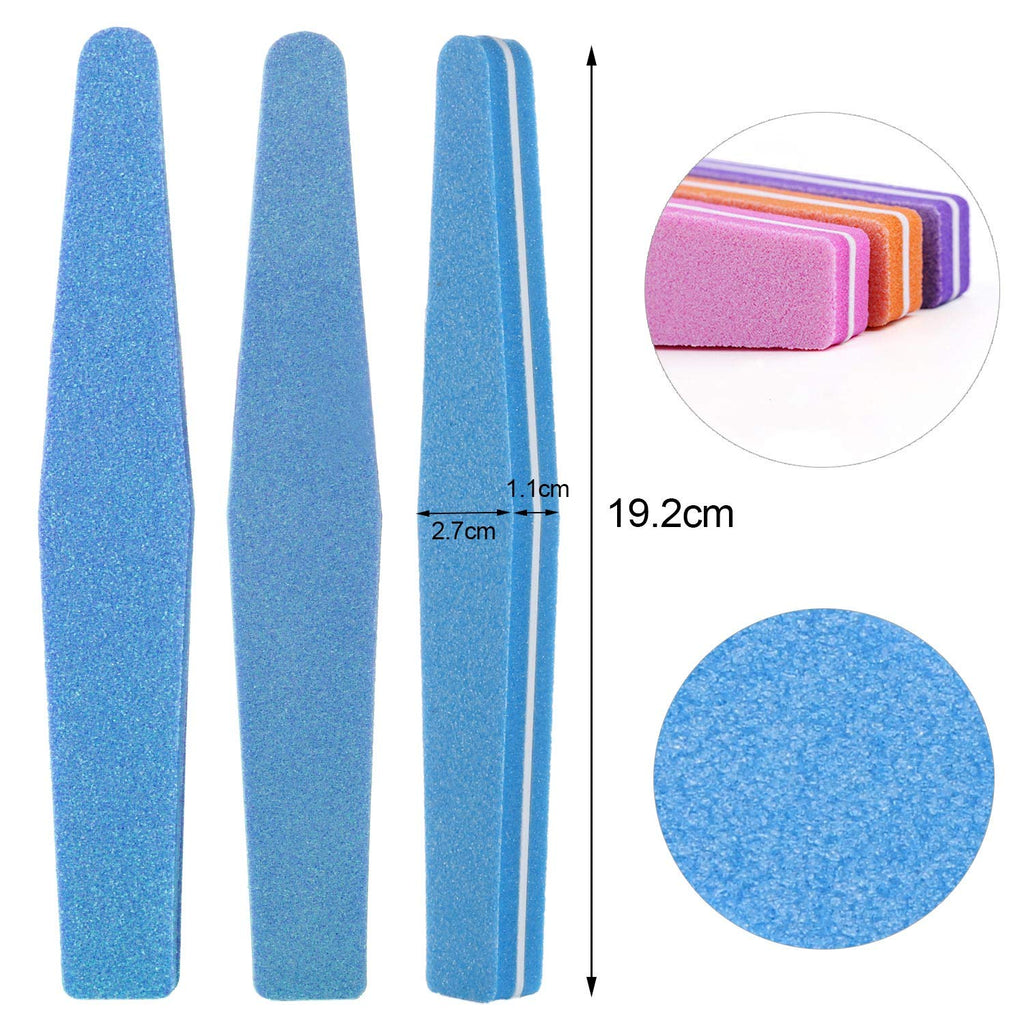 20 Pieces Nail Buffer Block Sponge Nail File Washable Double Sided 100/180 Sanding Block Buffing Files