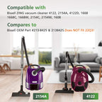 10 PCS 4122 Replacement Vacuum Bags for Bissell 4122, 2154, 2154A, 2154W, 2154C, 1668, 1668C, 1668W, Zing Canister Vacuum Cleaner Parts, #2138425, 213-8425