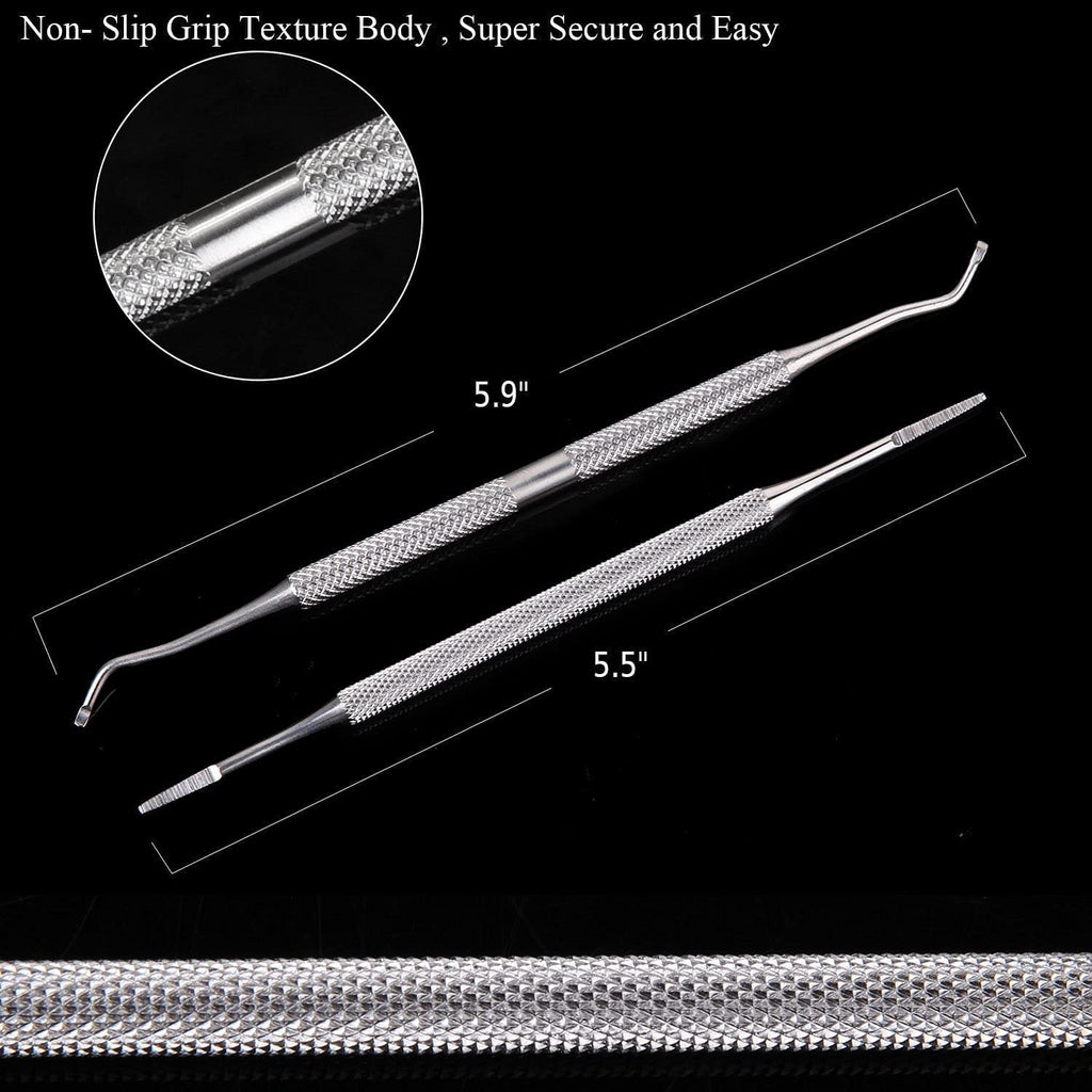 100% Stainless Steel Ingrown Toenail File and Lifter Double Sided with Storage Case (Ingrown Toenail File) and Manicure Set Manicure Kit Nail Kit Nail Clipper 9PCS Mens Grooming Kit Pedicure