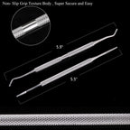 100% Stainless Steel Ingrown Toenail File and Lifter Double Sided with Storage Case (Ingrown Toenail File) and Manicure Set Manicure Kit Nail Kit Nail Clipper 9PCS Mens Grooming Kit Pedicure