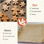 110 Pcs Brown Unbleached Parchment Paper, 10.7 X 13.6In, Precut Baking Paper for Cookies, Bread, Pizza