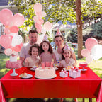 2 Pieces Red & Green Foil Tablecloth 54 * 72Inch Plastic Birthday Party Table Cloths Disposable Waterproof Table Cover for Christmas Wedding Graduation Party Supplies