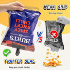 12 Pack Stainless Steel Chip Clips, Bag Clips for Food, Heavy Duty Chip Clip for Kitchen and Office to Seal Coffee Bags, Paper Sheets, Metal Clip Air Tight Seal-3 Inches, Black