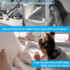 200PCS Cabinet Bumpers Clear Rubber Bumpers Self Adhesive, Soft Close Cabinet Door Bumper Dots, Sound Dampening Cupboard Door Bumpers Pads for Kitchen Drawers, Picture Frames, Furniture