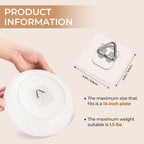 10 Pack Invisible Vertical Plate Hangers, 2.3 Inch Adhesive Plastic Hooks for Hanging Decorative Plates, Wall Art, and Small Artwork