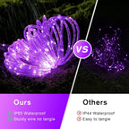 200 LED Purple Christmas Lights Plug In, 66 FT Indoor Outdoor Purple Rope Lights for outside Halloween Decorations Garden Patio Christmas Tree