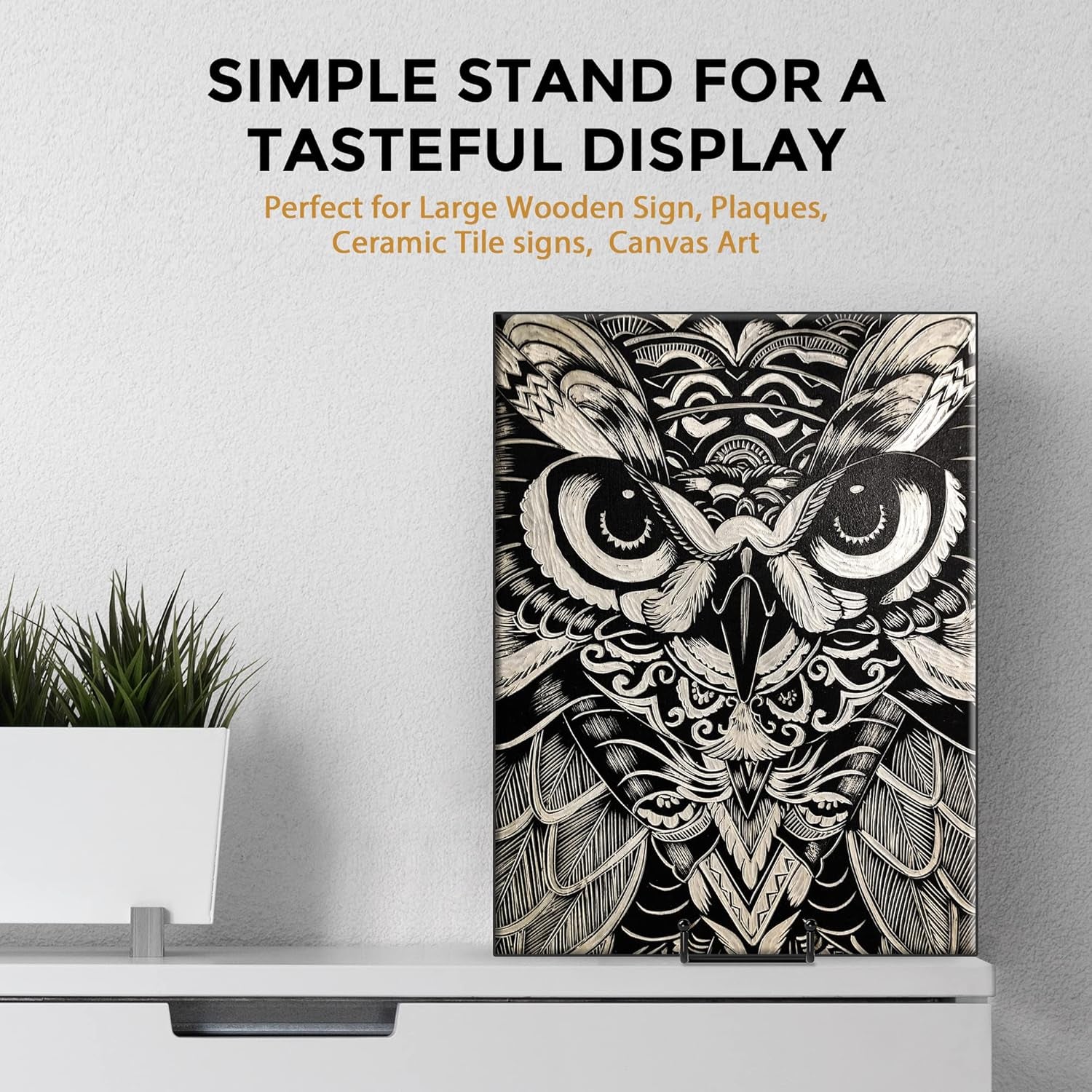 3 Pack 10 Inch Large Plate Stands for Display - Metal Plate Holder Display Stand + Picture Frame Holder Stand + Small Easels for Decorative Plate, Platter, Book, Plaques, Photo, Tabletop Art