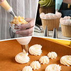 200 Pcs 12 Inch Piping Bags & 24 Tips Set, Cake Decorating Kit with Frosting Tips | Anti-Burst Pastry Bag, Scrapers & Couplers for Baking, Cupcakes, Cookies‌