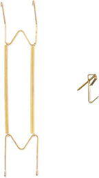 1 Pack Plate Hanger for the Wall, 16–20 Inch Large Decorative Plate, Stainless Steel Invisible Heavy Duty Spring Plate Holder with Wall Hook, Secure Display for Platters and Collectible Plates