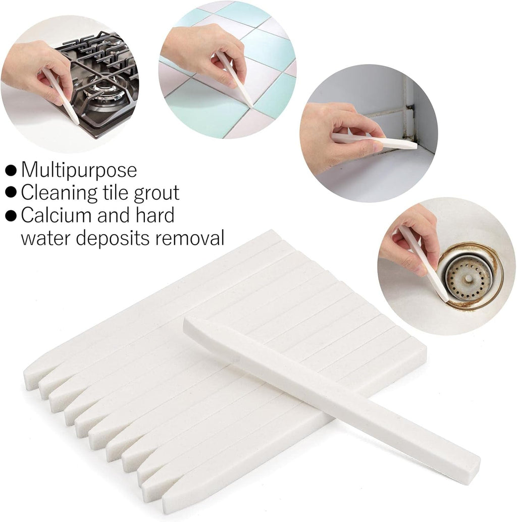 18 Pcs Nail File Pumice Stone Cuticle Pusher Nail Art Pedicure & Manicure Tools (White)