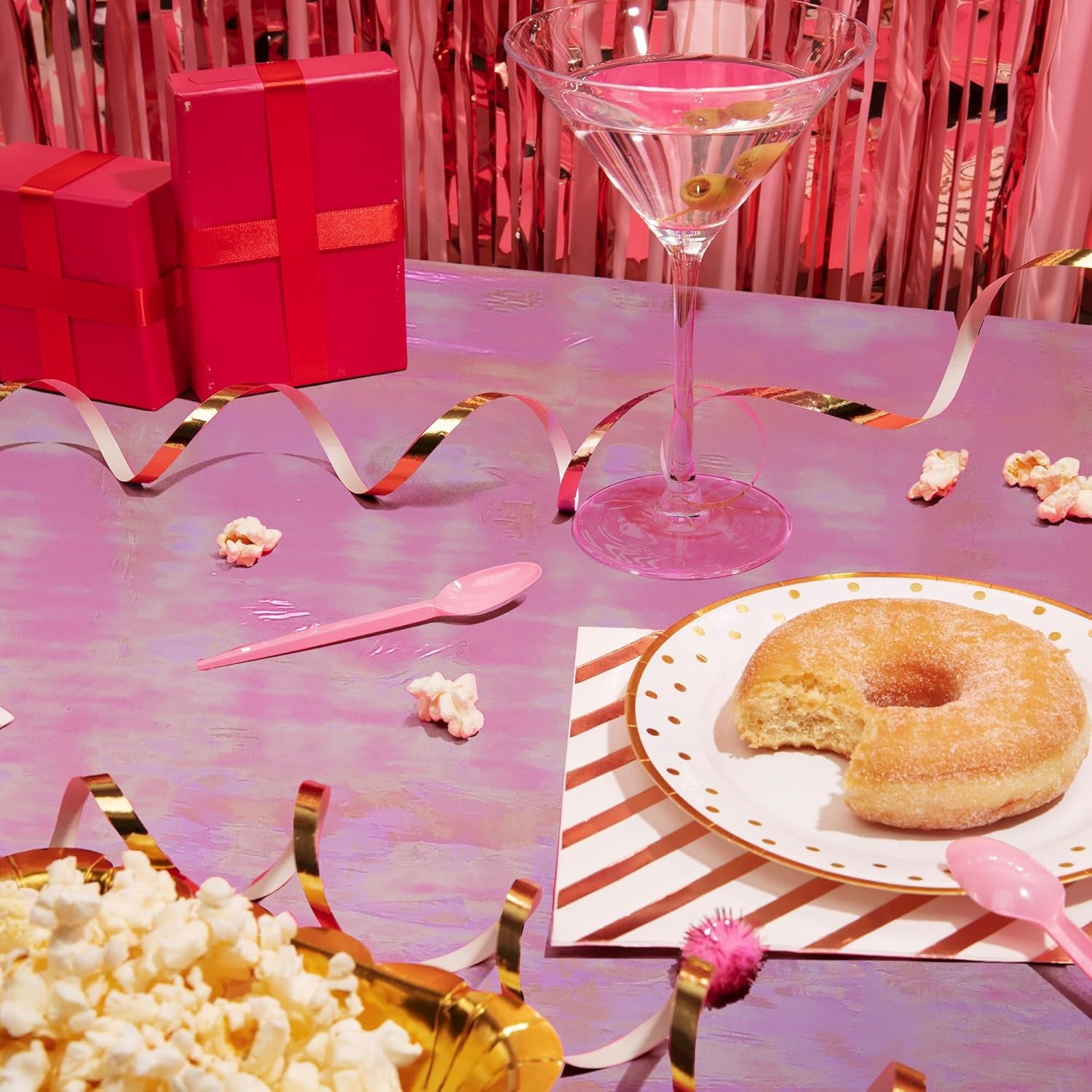 1 Piece Pink Iridescent Party Decorations 40" X 108" Holographic Tablecloth Valentine'S Day Decor Shiny Plastic Table Cloth for Parties Baby Shower Bachelorette Princess Birthday Party Supplies