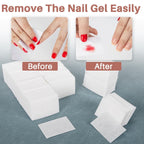 1000 Gel Nail Polish Remover Pads -  Nail Cotton Acetone Fingernail Polish Remover Wipes Prep Pad Essentials for Nail Techs Professional Supplies Acrylic Gel Removal