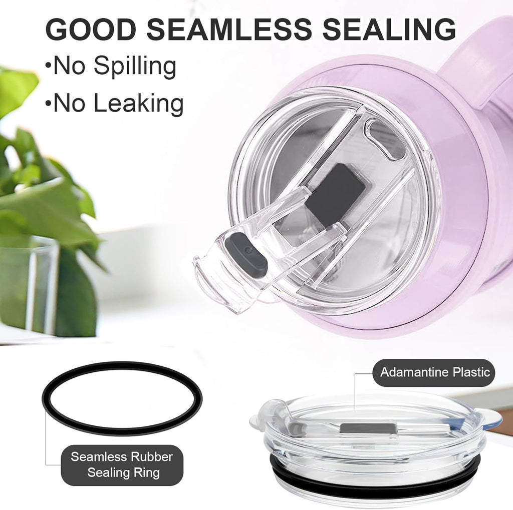 2Pcs Tumbler Lid Replacement Compatible with Reduce 40Oz 50Oz, Accessories for Reduce Tumbler Cup, Bpa-Free, Reusable Replacement Lid