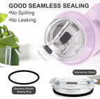 2Pcs Tumbler Lid Replacement Compatible with Reduce 40Oz 50Oz, Accessories for Reduce Tumbler Cup, Bpa-Free, Reusable Replacement Lid