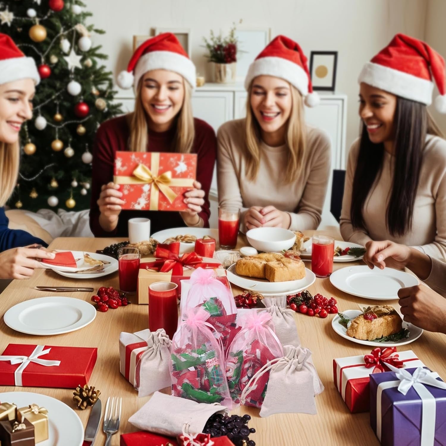 26 Pack Canvas Drawstring Pouch Bags, 3X4 Inch Reusable Coffee Tea Bags for Party Wedding Favors, Home Kitchen Bulk Supplies