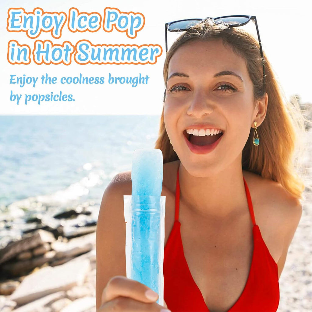 150 Popsicle Bags Sealable Bpa-Free - 230Ml Yogurt Popsicle Tubes Homemade Bolsitas Para Bolis De Hielo Ice Candy Plastic Bags Disposable Juice Alcohol Liquor Smoothie Lolly Pop Mold Party