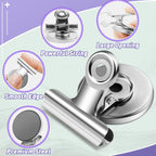 24 Pack Strong Magnetic Clips, Fridge Magnets Refrigerator Magnet, Whiteboard Magnets Heavy Duty Magnet Clips for Home, Office, Classroom, Locker, Cruise (Silver)